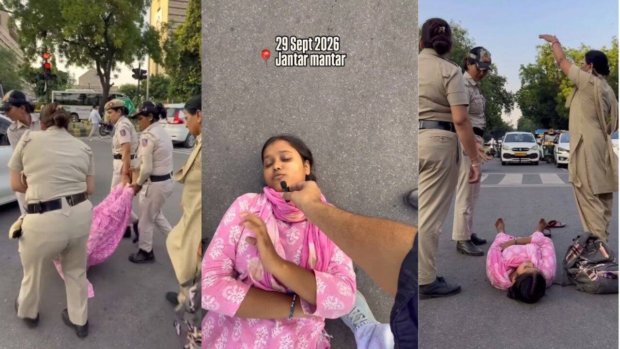 Woman lies down at Delhi traffic signal, refuses to move until Vijay Thalapathy hugs her