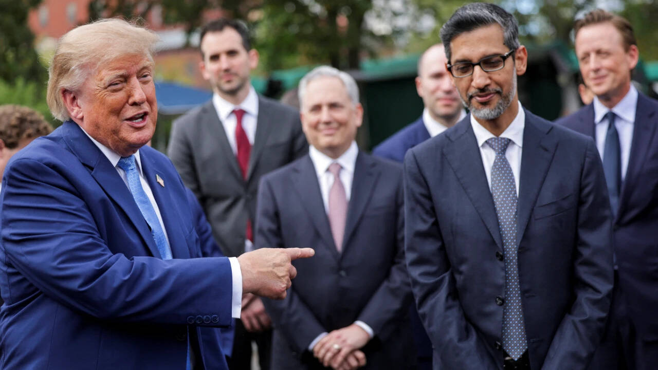 Trump calls Sundar Pichai a 'monster' at White House event, Google CEO quips back