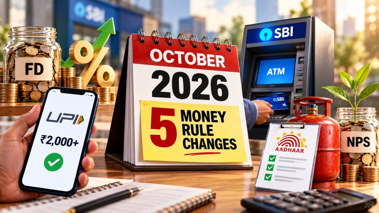 5 money changes in Oct: Bulk FD rates, UPI MDR, SBI ATM limit cut, LPG KYC &amp; more