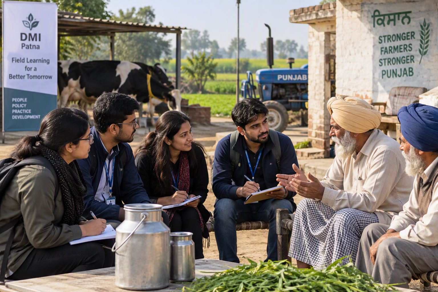 DMI Scholars Embark on Rural Immersion Across Punjab's Fields