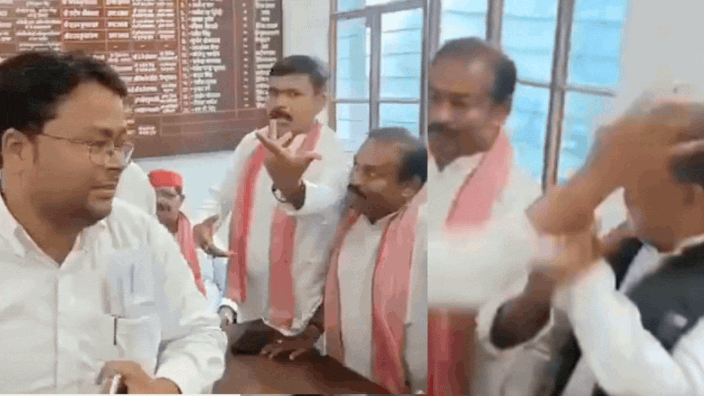 Watch: Gorakhpur SP press meet turns violent as ex-district chief slapped over seating