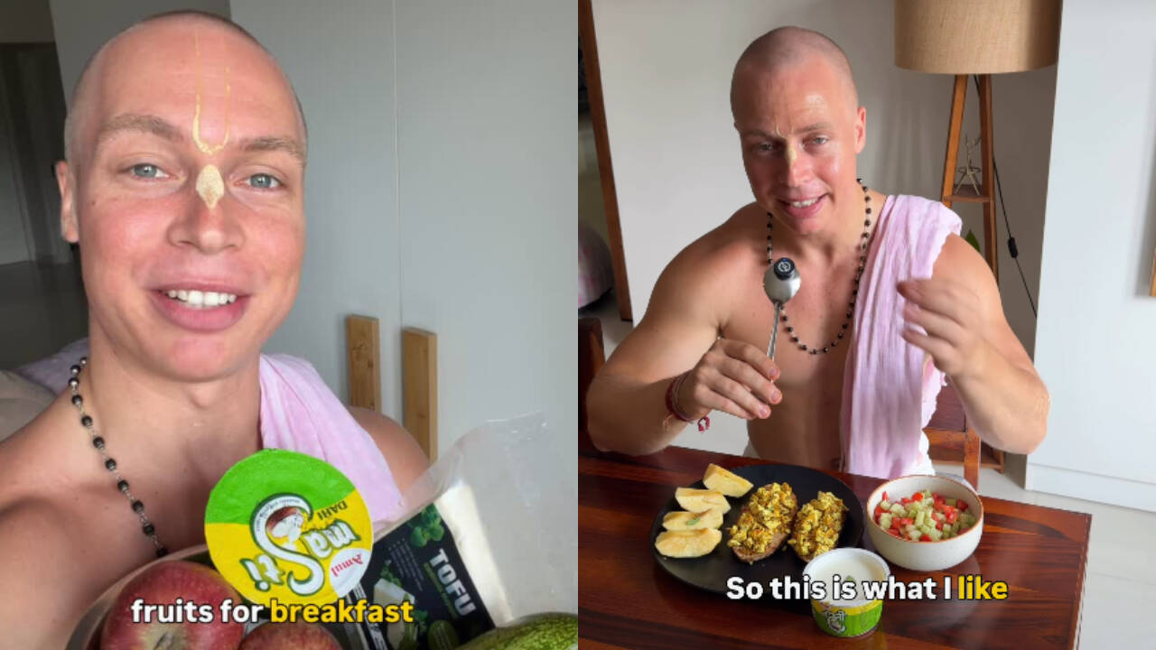 ‘Sanatani protein breakfast’ goes viral: Foreign content creator and Krishna-devotee reveals what’s on his plate