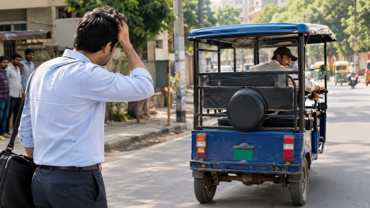 Engineer’s Rs 1.75L e-rickshaw side hustle fails on day 1