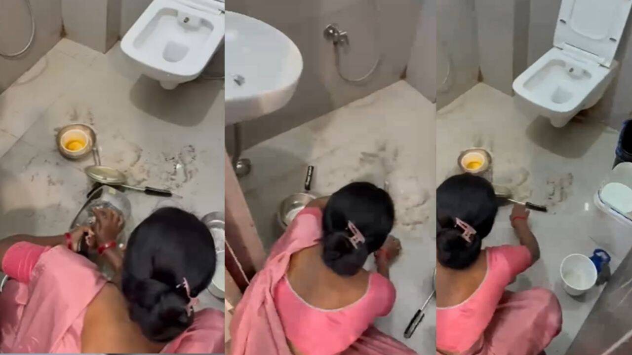 Video: Staffer washes utensils in toilet at sweet shop; food dept issues notice