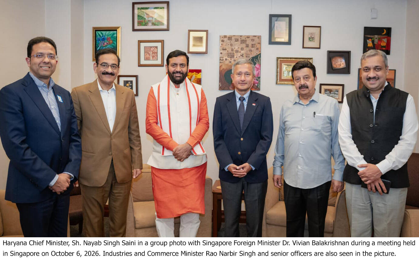 CM’s Singapore visit draws Rs 5,500cr investment proposals for Haryana