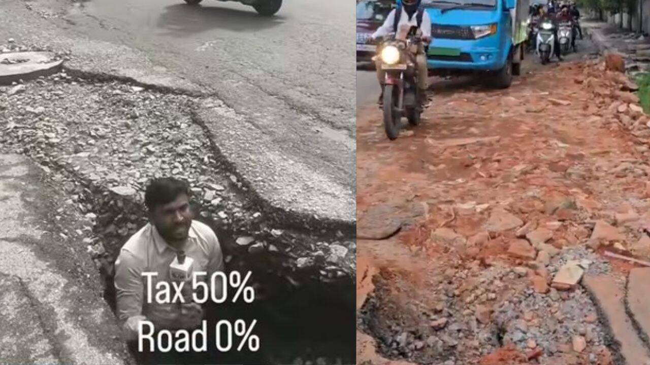 Problem solved or buried? Bengaluru road turns ‘natural tunnel’ after rain; officials fill it with debris in bizarre fix