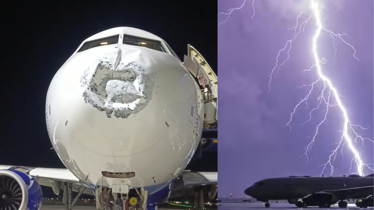 ​IndiGo flight hit by lightning, damage found only after landing in Lucknow