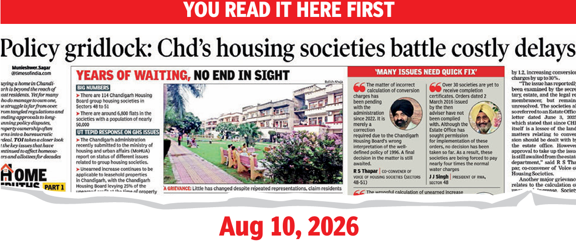 UT finally takes up long-pending issues of housing societies
