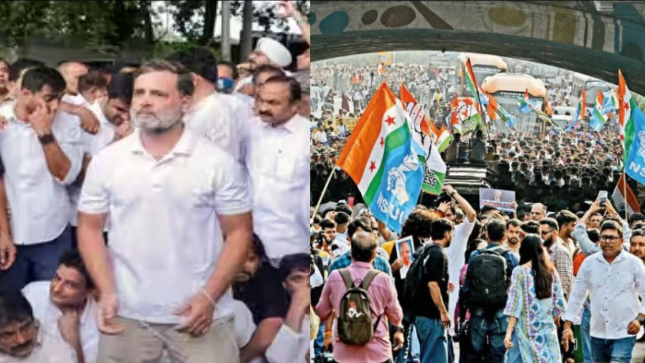 Opposition marches to Rajghat on 3rd day of CEC protest; Rahul Gandhi says stir won’t stop