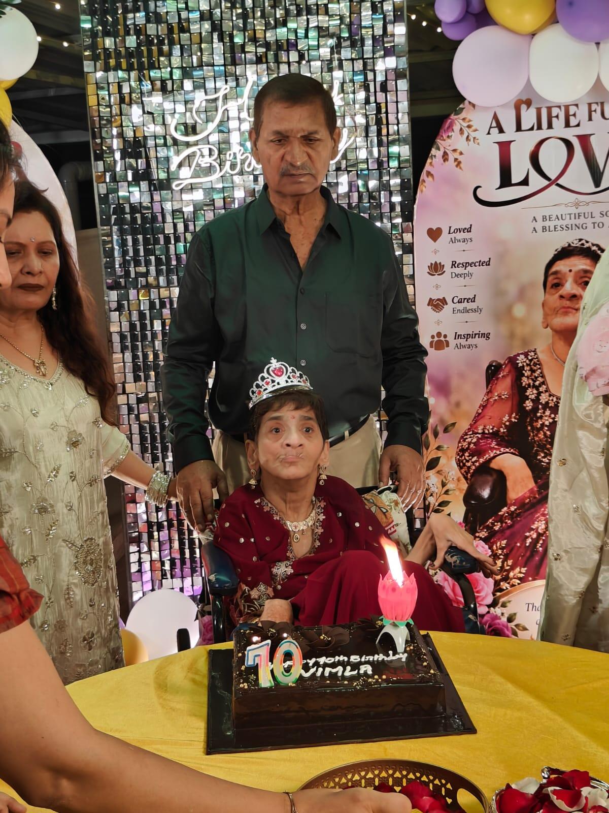 A blessing: Family in Navi Mumbai marks spastic woman’s 70th birthday