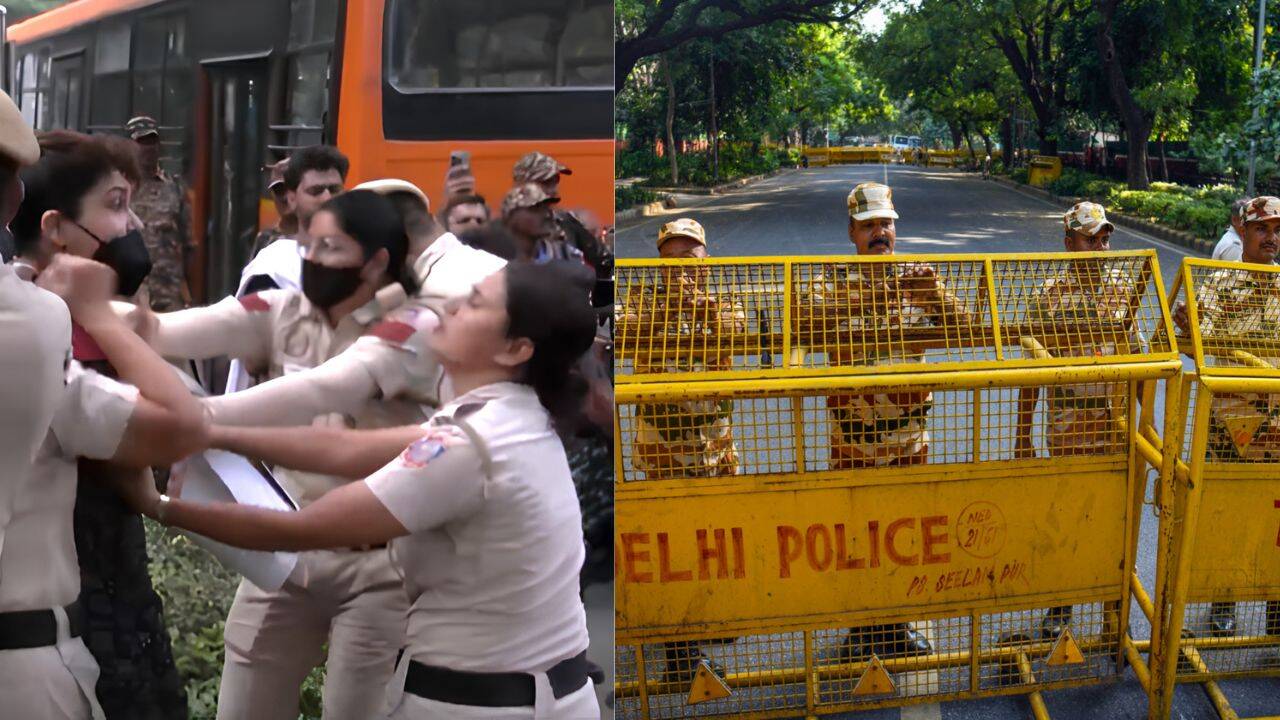 600 detained, 250+ trains cancelled, 45 metros shut: Ahead of CJP stir, Delhi under a security blanket