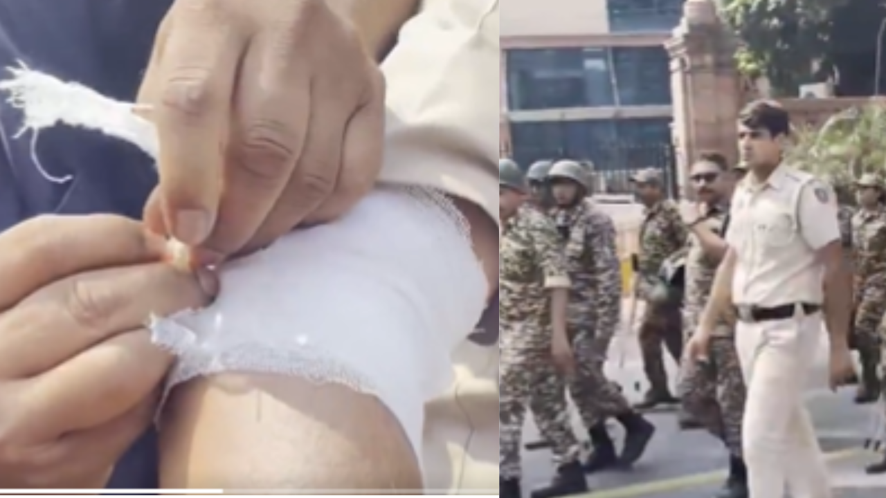 Delhi CJP stir: 2 cops injured after stone pelting near Akashwani Bhawan