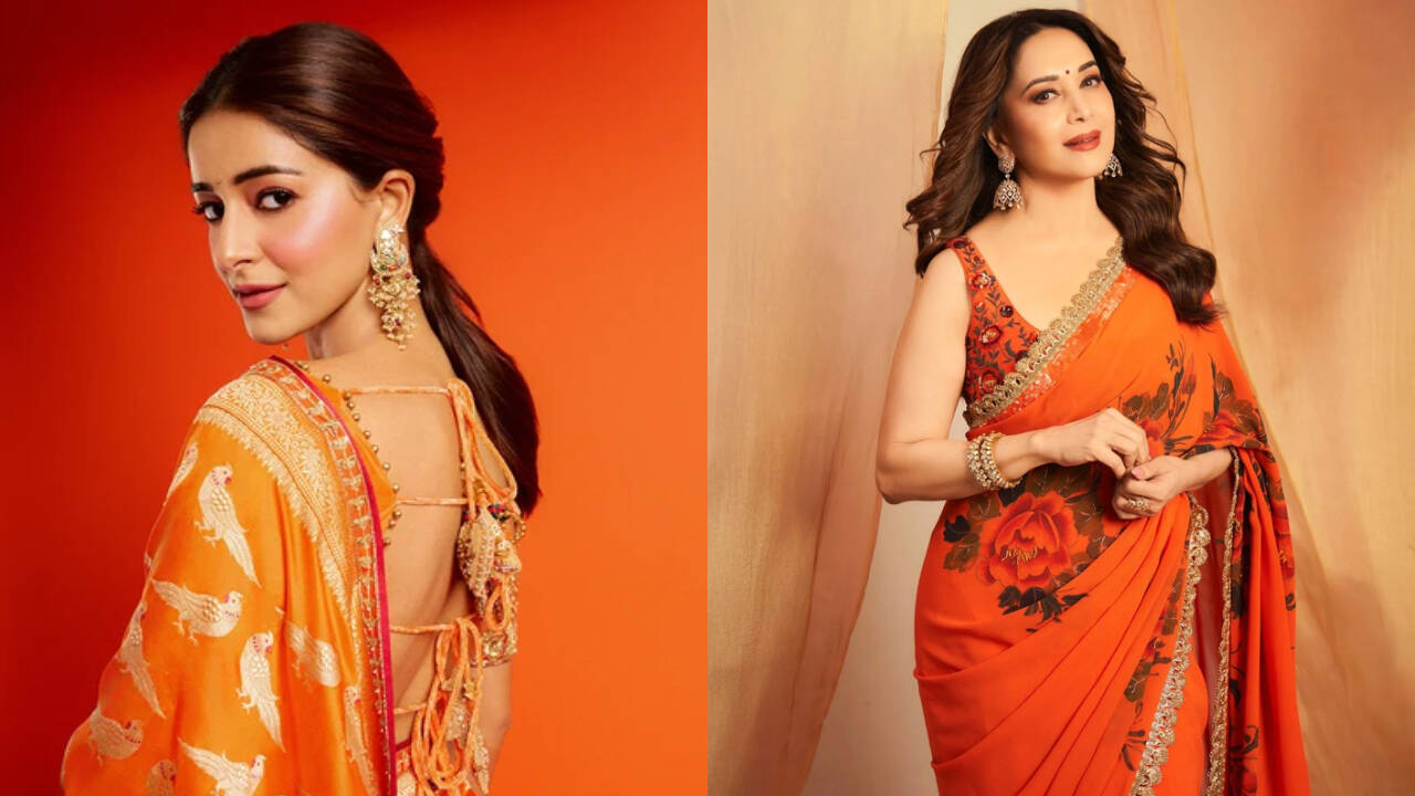 Navratri Day 1 colour is orange: Which goddess to worship and 5 ways to style sarees, lehengas and suits