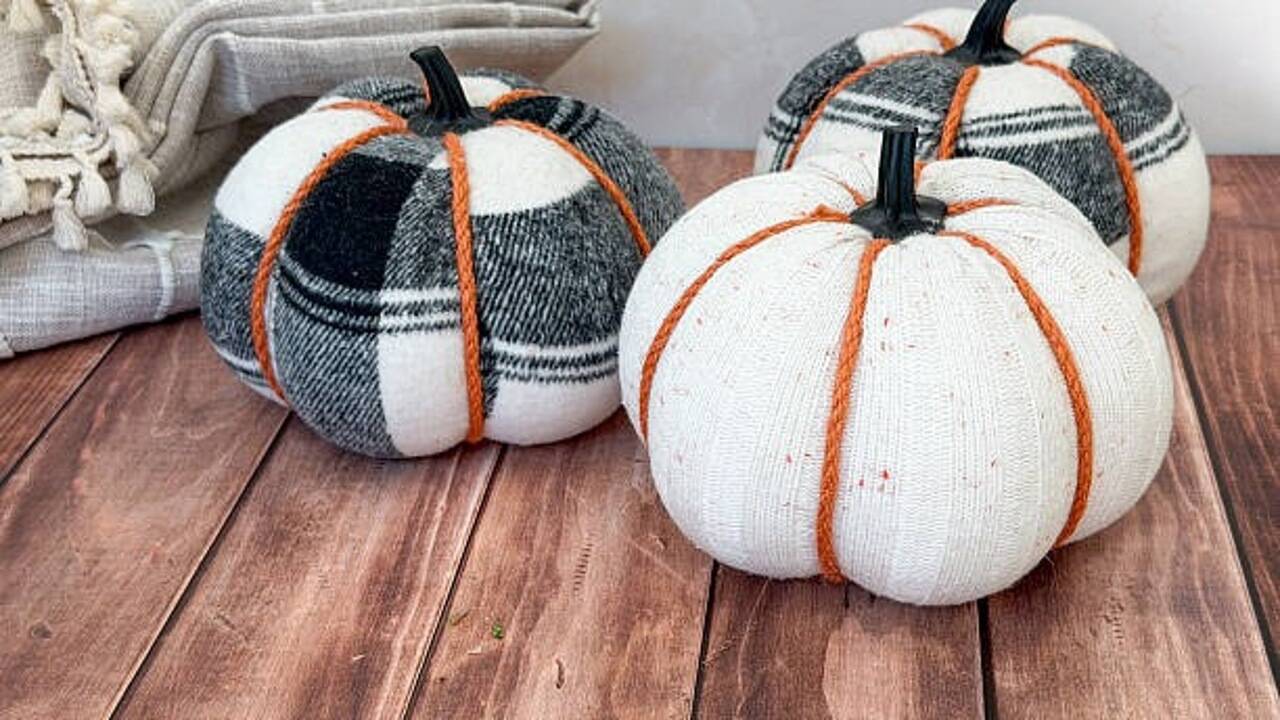 DIY: Don’t throw away old socks turn them into cute decorative pumpkins with this easy craft idea
