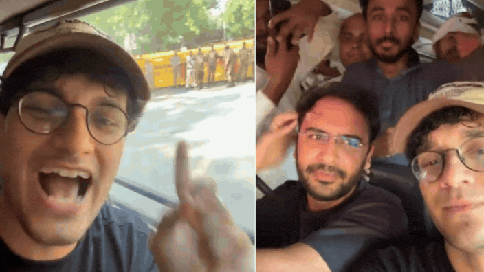 Watch: CJP’s Saurav Das records video from detention bus after trying to enter Jantar Mantar