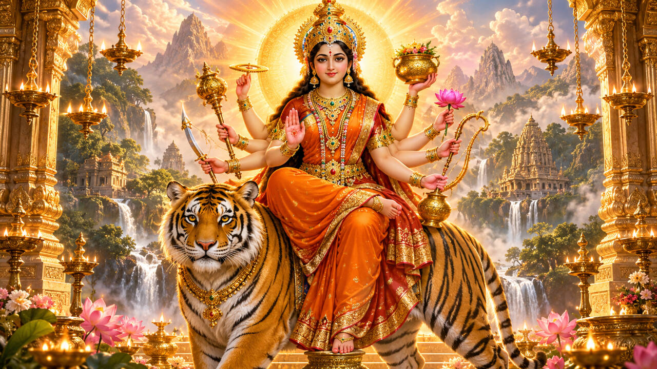 Maa Kushmanda Worship Day: Devotees honour gentle creative power; colour of the day is royal blue