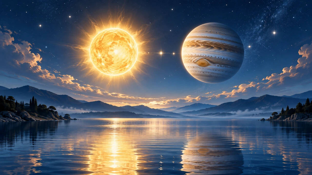 Sun Sextile Jupiter: Opens doors for action in work and learning; avoid big purchases