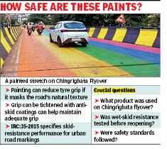 Kolkata Flyover Paint Sparks Debate After Skidding Bicycles Injure Riders