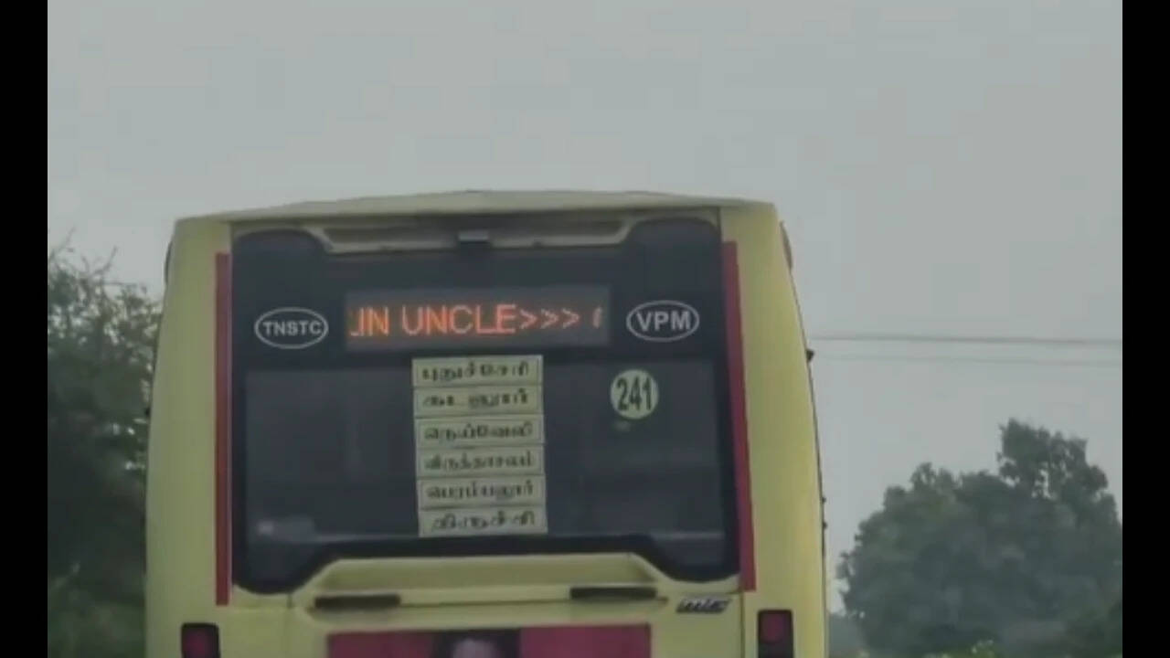 Tamil Nadu State Transport Corporation suspends five crew members over derogatory slogans on bus display
