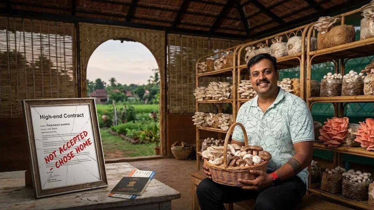 Bengaluru's Prithviraj quits Paris dream, turns ₹180 mushroom trial into 4,000-bag farm