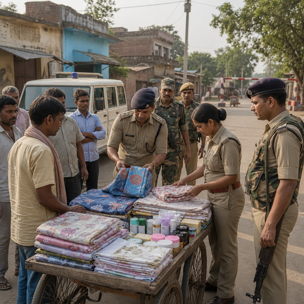 Two Hawkers Detained Over Sale of Pak-Made Bedsheets in Motihari