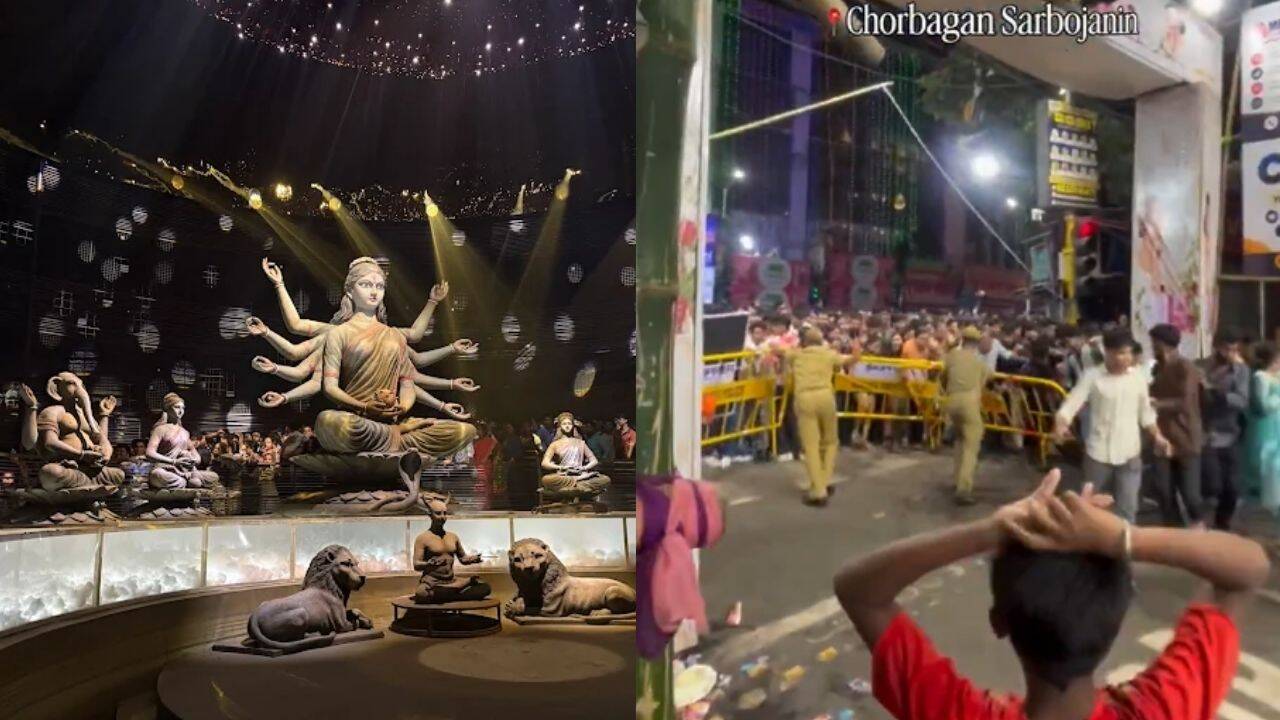 Kolkata: Video shows crowd breaching barricades, tussling with cops day before stampede
