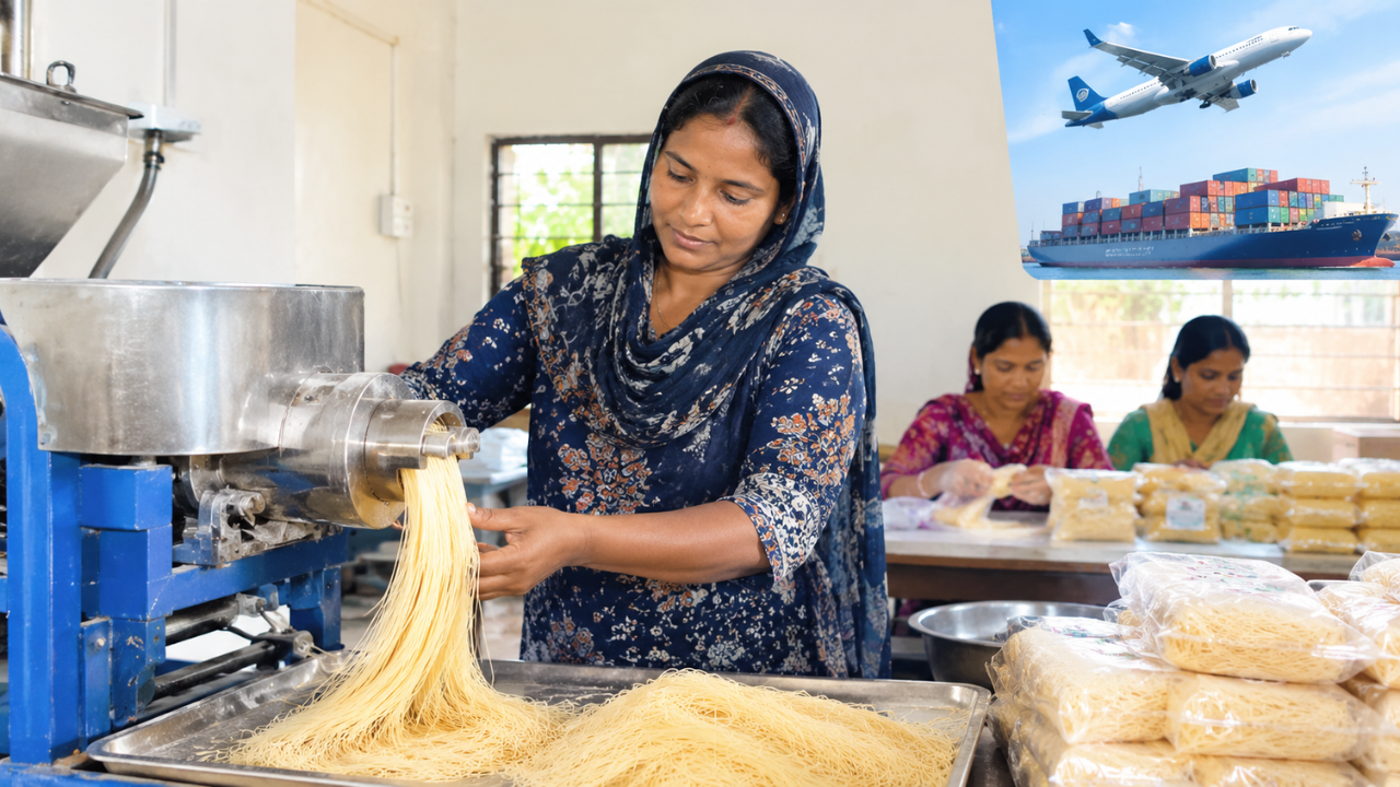 Andhra woman started a vermicelli business with ₹2 lakh loan; now sends orders to Dubai, US