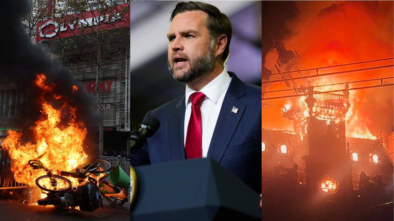 Vance blames immigration for France unrest as fire guts 143-year-old town hall