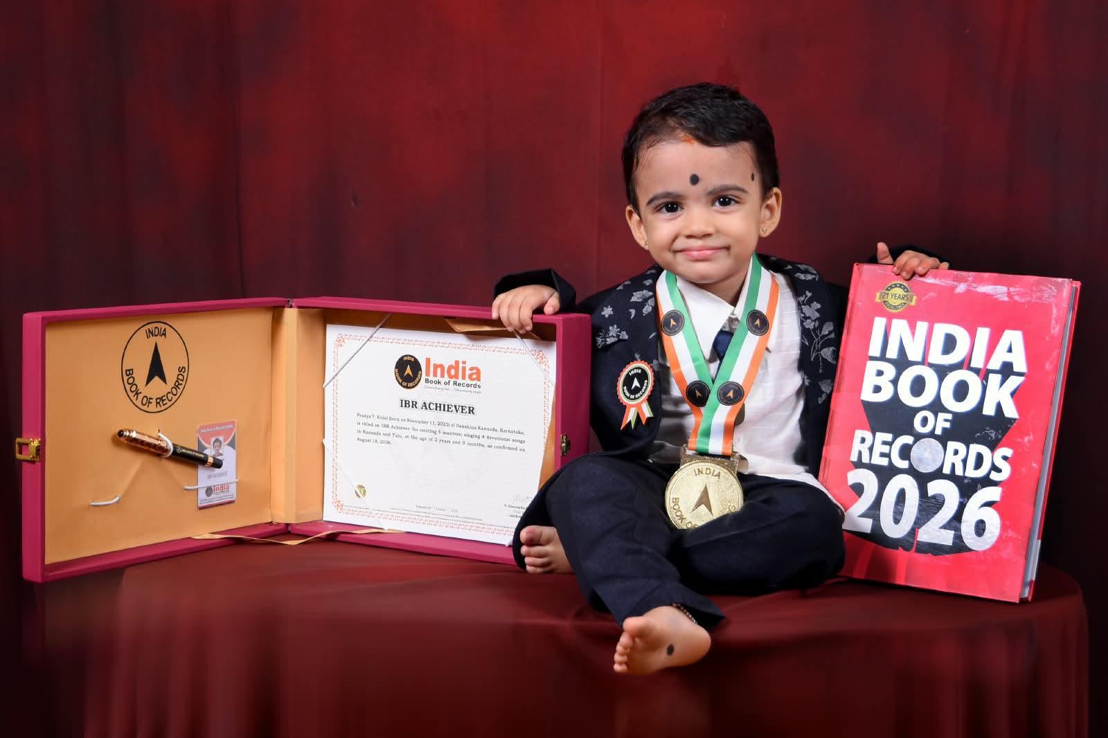 Bantwal toddler chants her way into India Book of Records