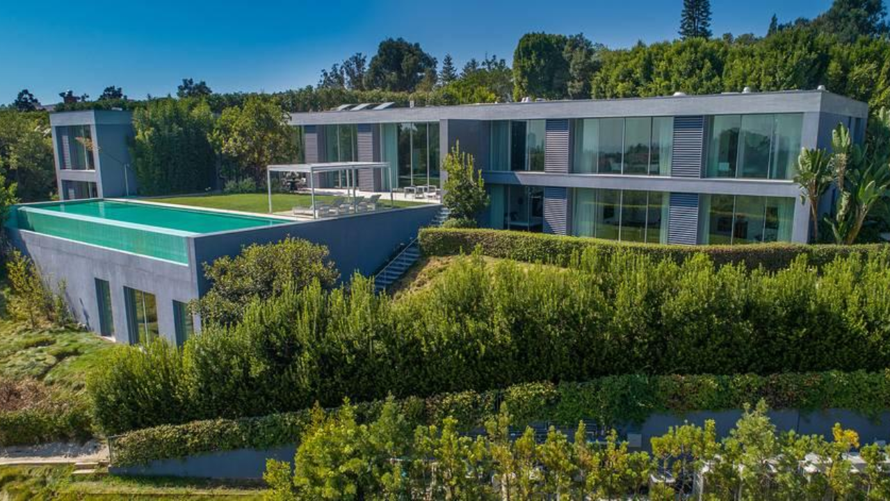 Bel Air's 4,500-ton concrete mansion lists for $36.5m after 9-year build