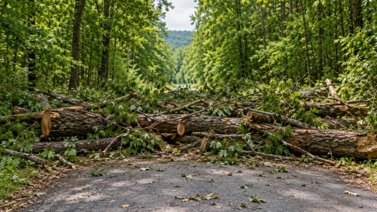 New York family blocks road with tree trunks, court awards it to neighbouring club