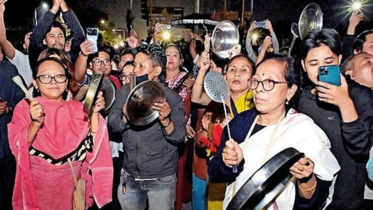 &lsquo;Noise protest&rsquo; rocks Manipur valley districts, police fire tear gas