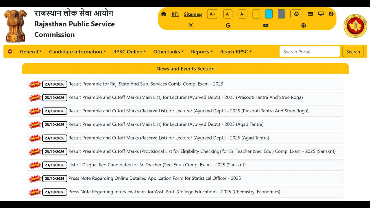 RPSC 2nd Grade Sanskrit Result 2026 released; 1,426 candidates shortlisted for eligibility verification: Check complete details here