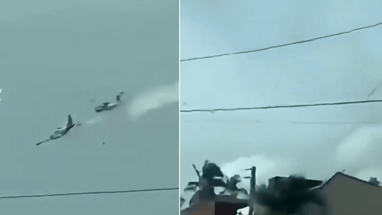 Watch: Two Philippine air force trainer aircraft collide mid-air; 4 pilots killed