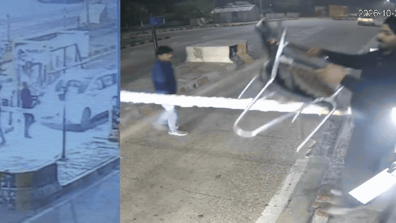 Watch: Speeding car crashes through toll barrier, hits worker, drags him on bonnet before fleeing in Punjab