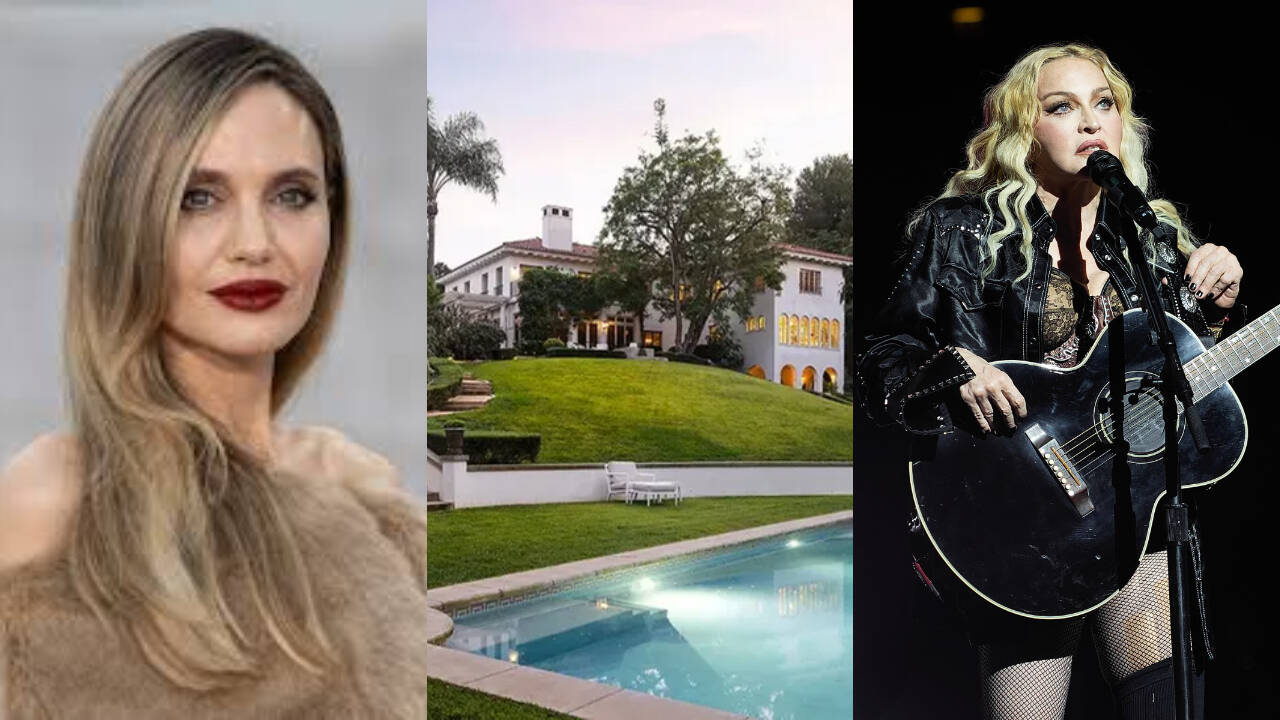 Official editorial wire photograph: Angelina Jolie sells historic $24.75M estate, with Madonna reportedly buying it