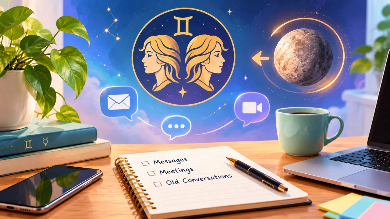 Gemini Moon Meets Mercury Retrograde: Misreadings cloud chats; double-check money and meetings