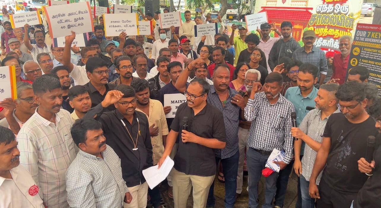 NGO-led protest seeks curb on increasing height of roads