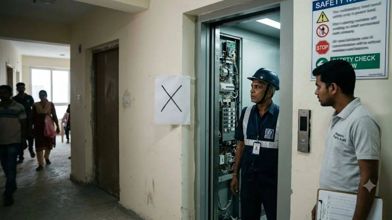 Bengaluru apartment lifts fail 36% of safety checks; 347 high-priority defects flagged