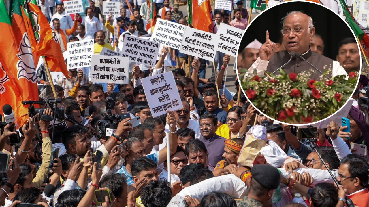 BJP protests across states over Kharge's 'baap' remark at PM Modi; demands apology