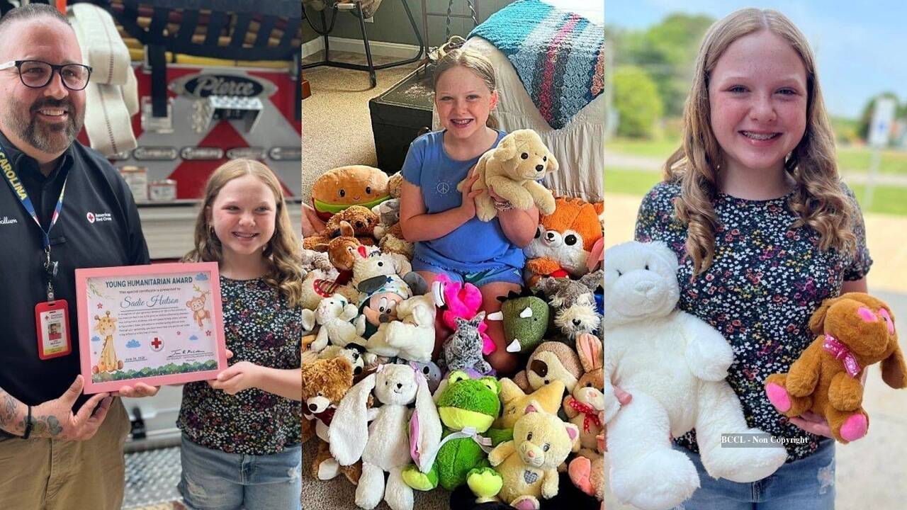 Twelve-year-old North Carolina girl gives old stuffed animals a second life to comfort children after home fires