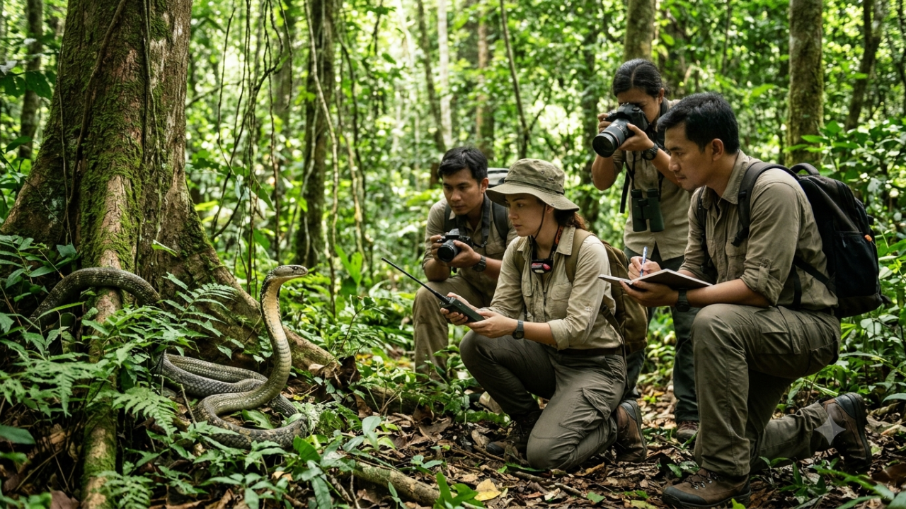 How scientists uncovered a little-known side of king cobra behaviour in Thailand