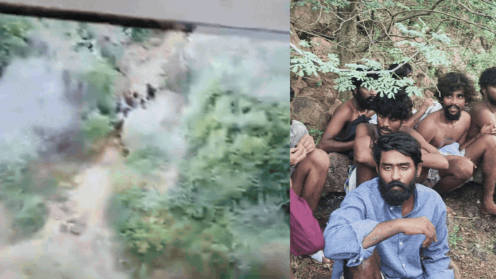 Watch: Drone footage captures Theni jail escapees trying to hide in forest, 13 of 17 inmates arrested