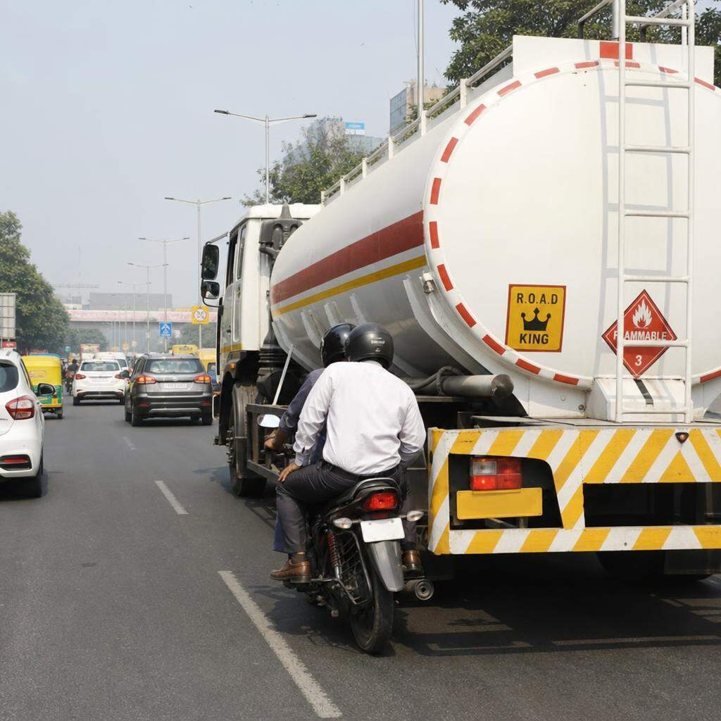 Woman dies as tanker runs over bike