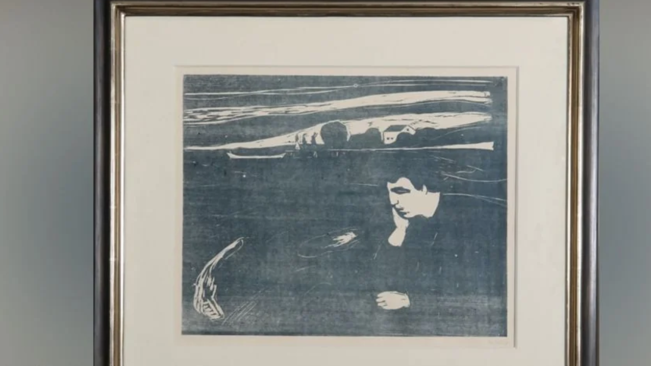 Rare Edvard Munch print bought in 1969 resurfaces in England, valued at up to £80,000