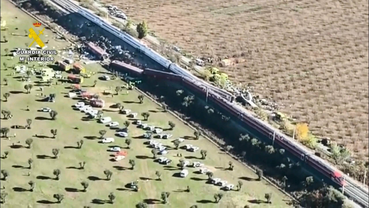 Spain train crash: Drone footage captures twisted carriages as toll tops 60