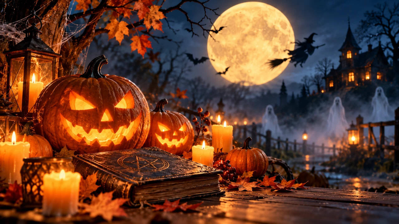Halloween Symbols: Pumpkins, candles and ghosts get their stories told; Diwali parallel glows
