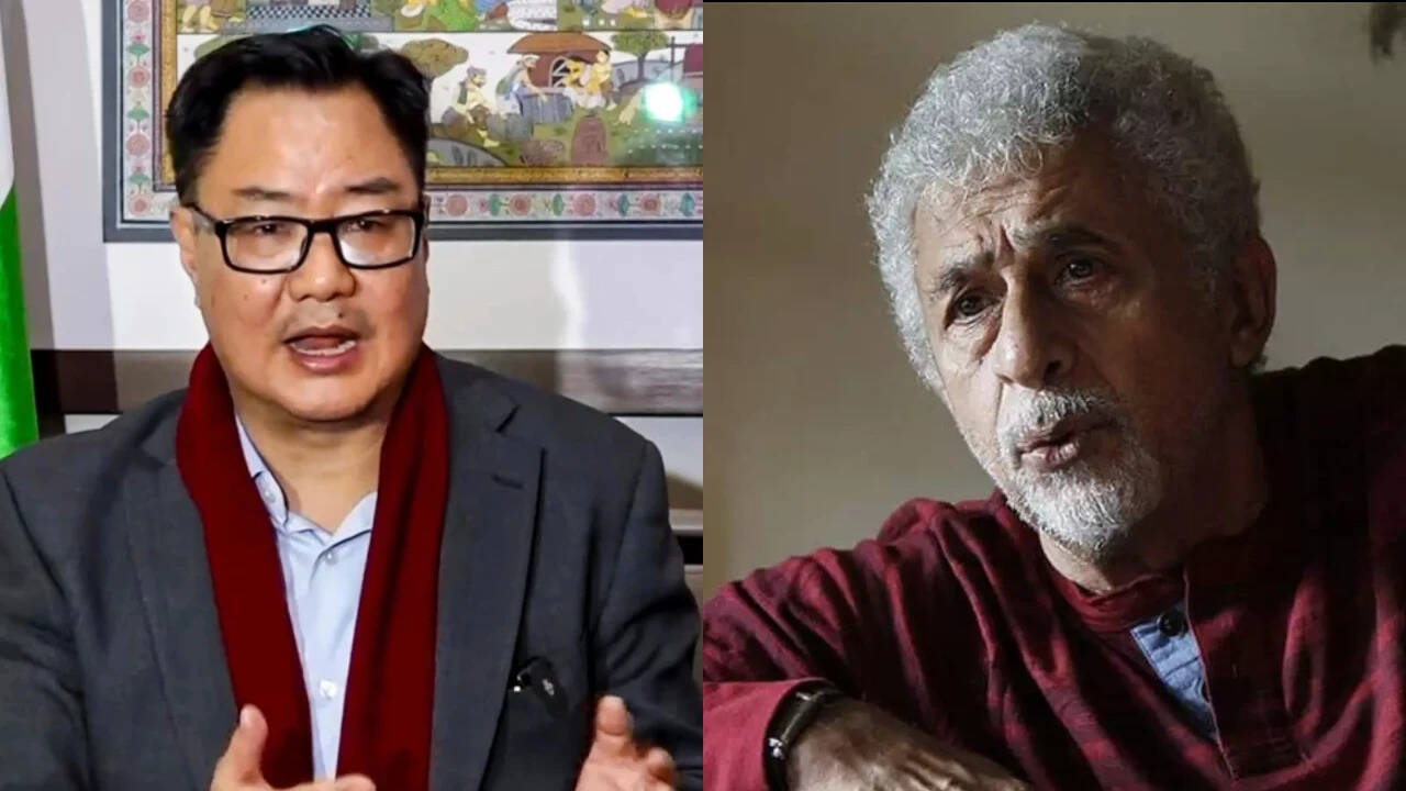 'Never knew he was dangerous’: Rijiju on Naseeruddin Shah after he calls himself 'dimagi naxal'