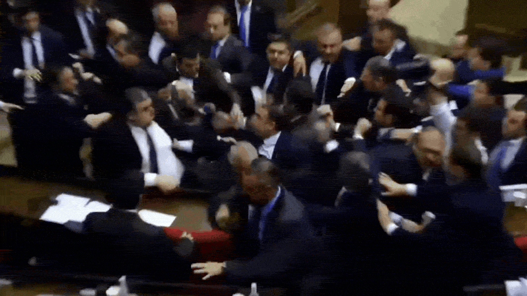 Watch: Armenia parliament turns into boxing ring as MPs trade blows
