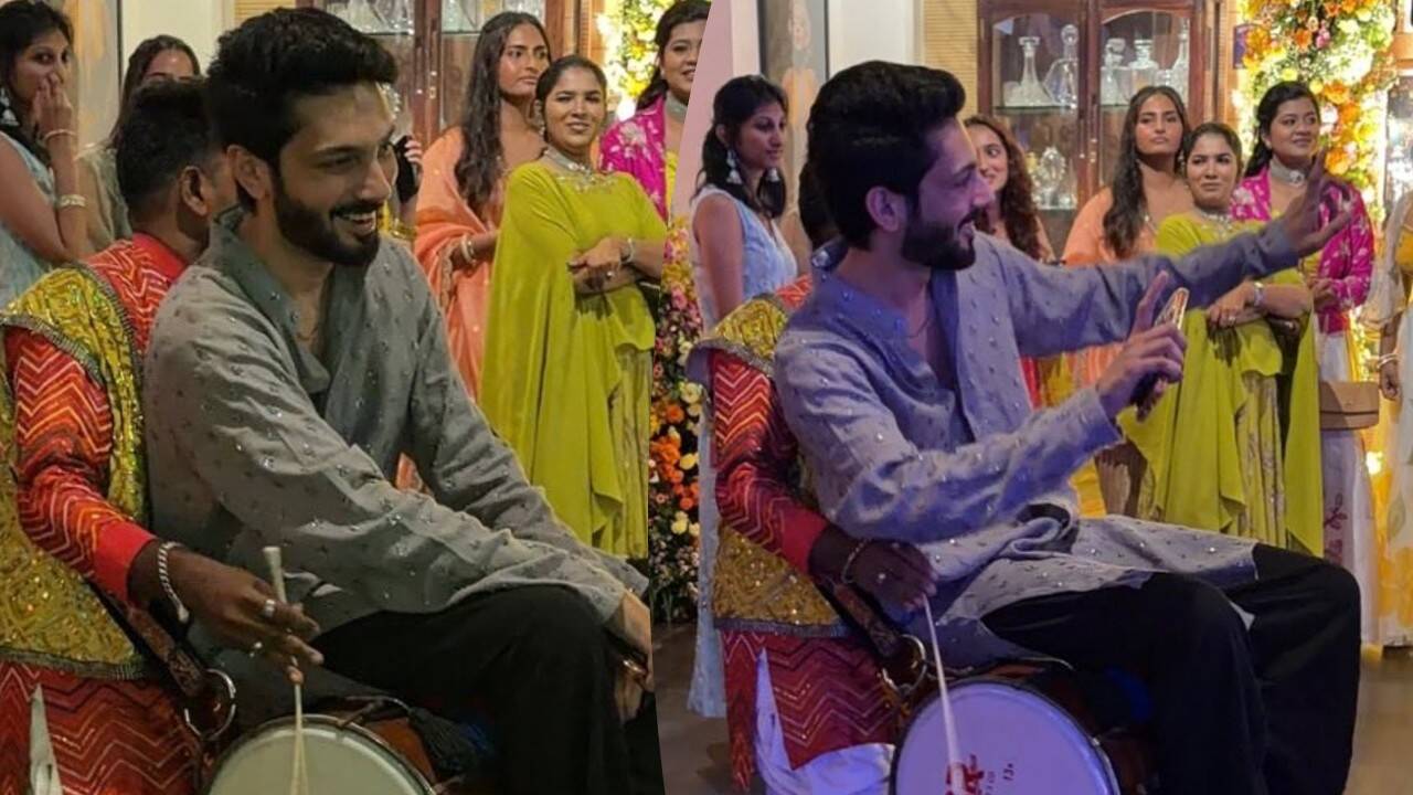 Anirudh enjoys Dhol celebration at home ahead of wedding with Kavya Maran
